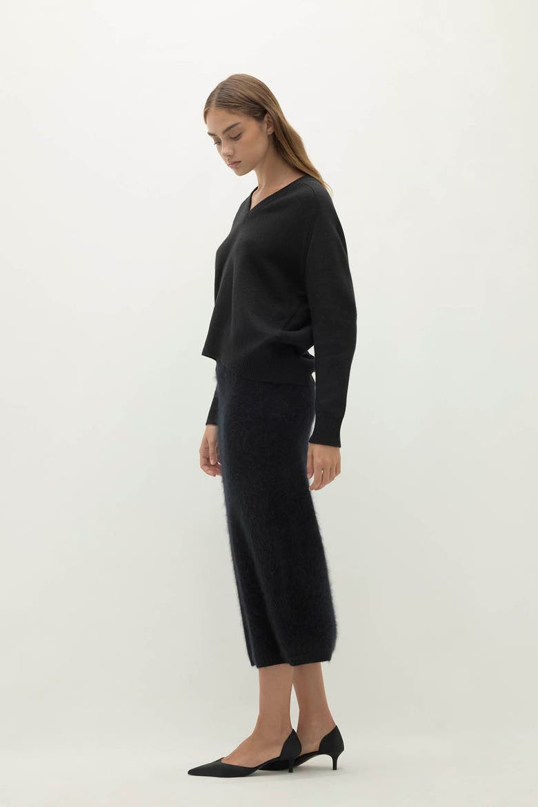 Sydney V-Neck Cashmere Sweater, Alternate, color, Black