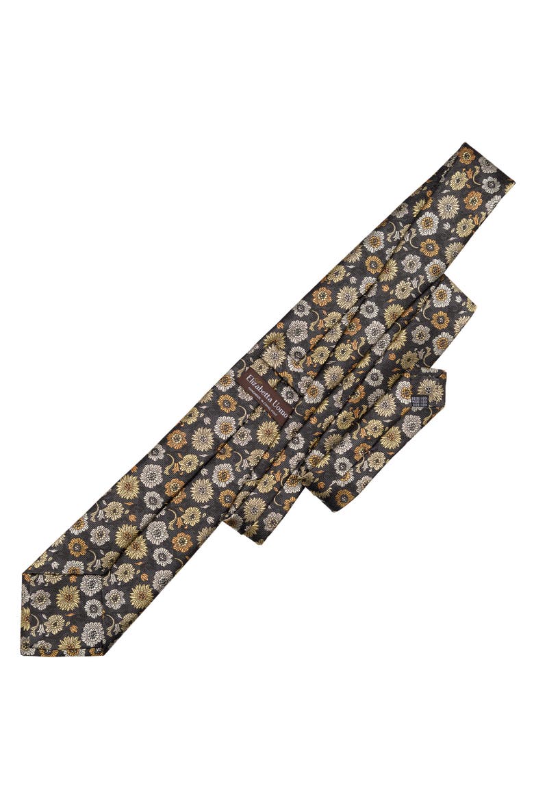 Pergola - Extra Long Silk Jacquard Tie for Men, Alternate, color, Yellow