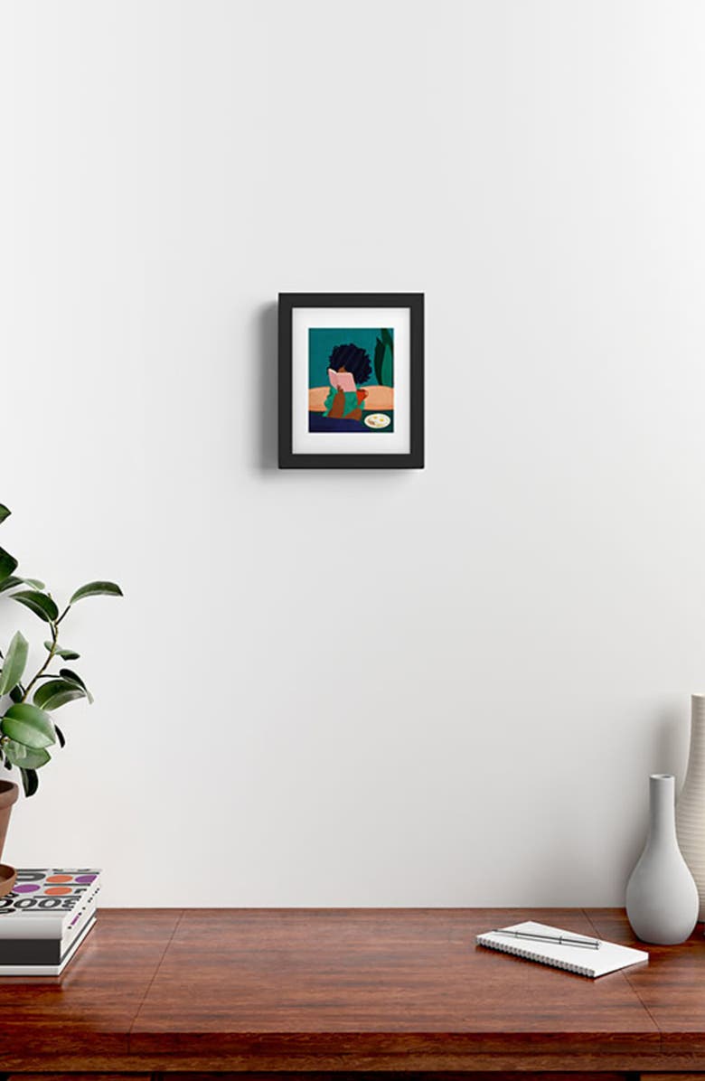 Deny Designs Stay Home #5 Framed Wall Art, Alternate, color, Blue