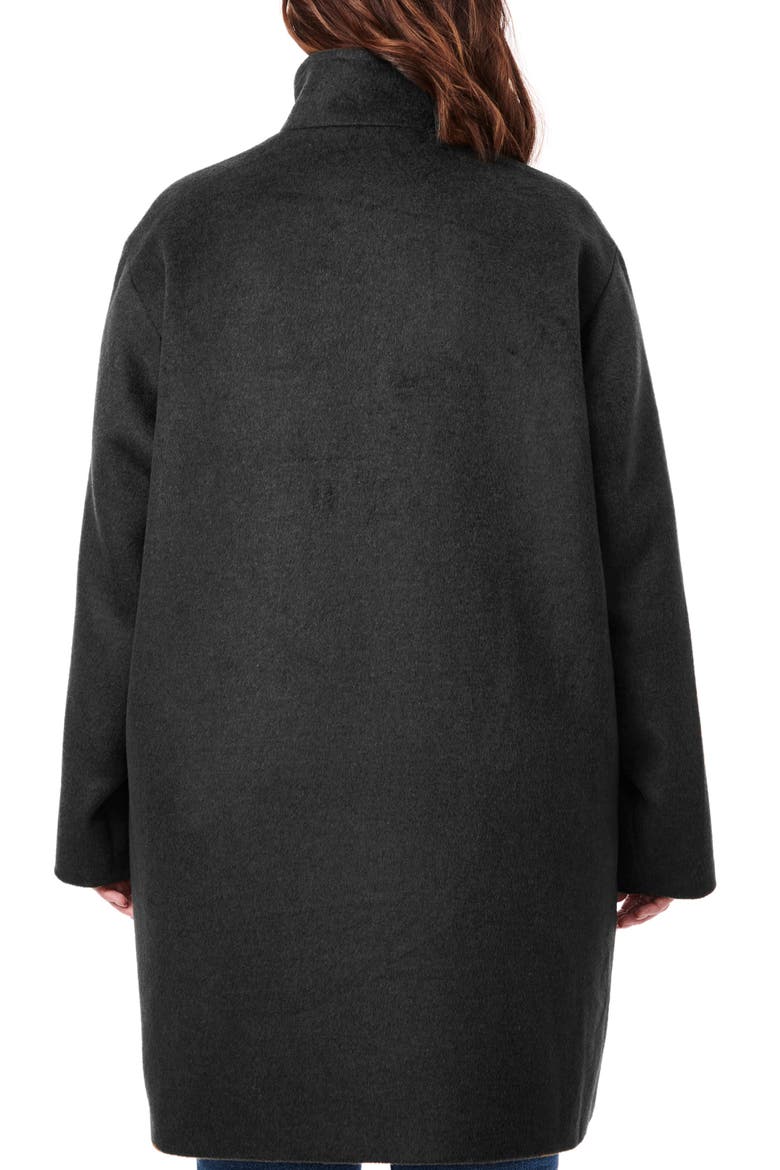 Melton Wool Blend Coat, Alternate, color, BLACK