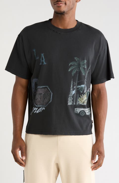 All Over Los Angeles Cotton Graphic T-Shirt