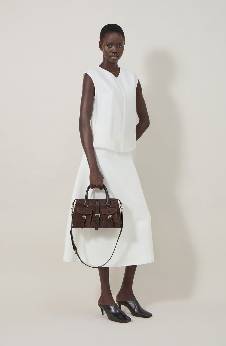 Mulberry Small Roxanne Suede Crossbody Bag, Alternate, color, Chocolate