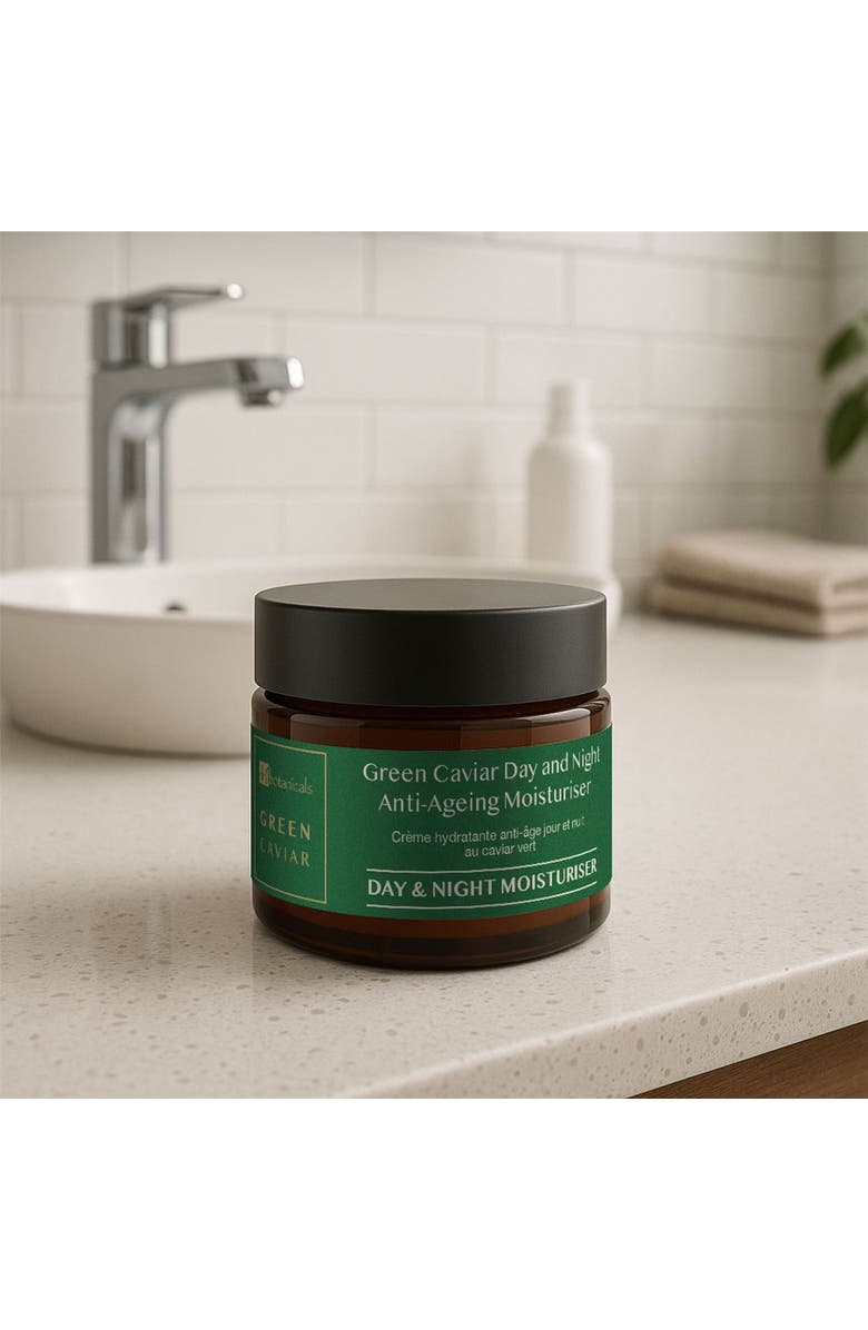 DR BOTANICALS Green Caviar Day & Night Collagen Anti-Ageing Moisturiser 50ml for Fine Lines & Wrinkles, Anti-Aging, Alternate, color, White