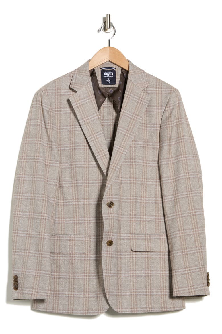 Two Button Notch Lapel Sport Coat, Alternate, color, TAN