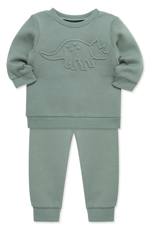 Little Me Dino Sweatshirt & Joggers Set In Gray