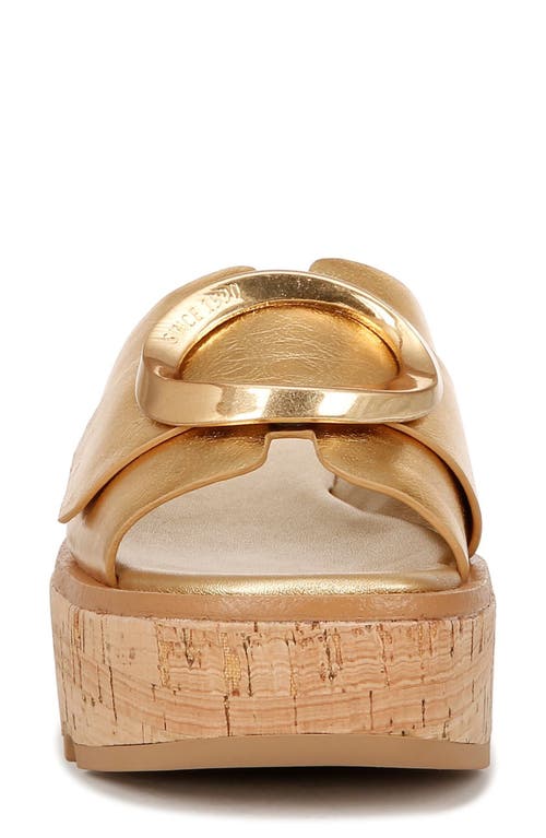 Franco Sarto Hoda Platform Wedge Slide Sandal In Gold