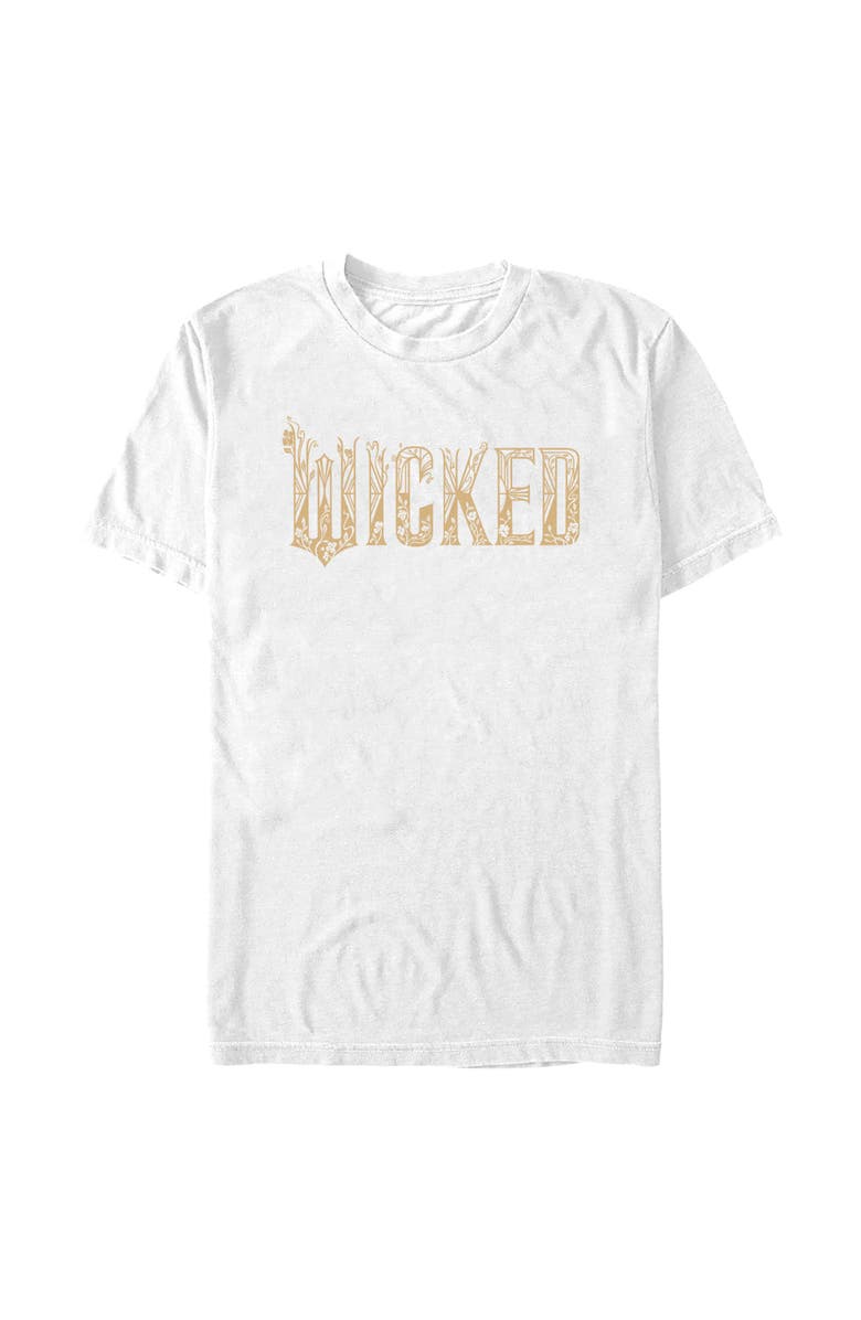 Wicked: For Good Men's Wicked For Good Official Floral Logo  Graphic T-Shirt, Main, color, White