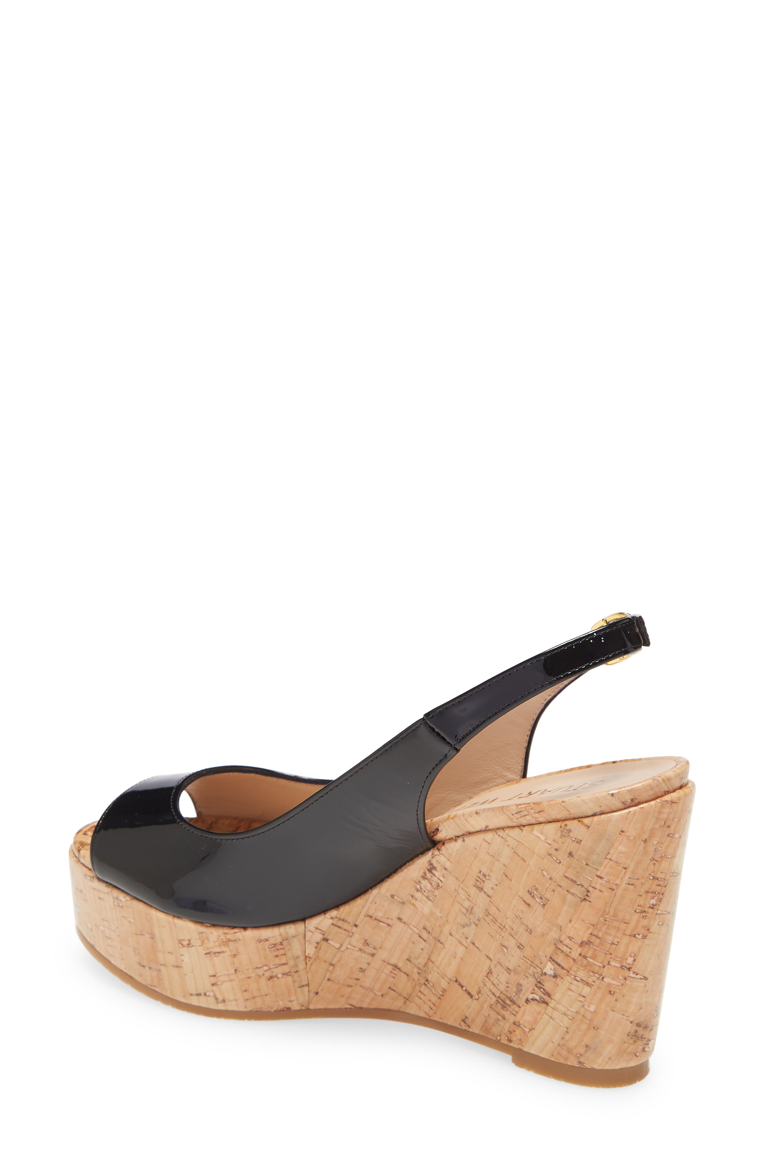 Stuart Weitzman Riviera Slingback Platform Wedge Sandal, Alternate, color, 