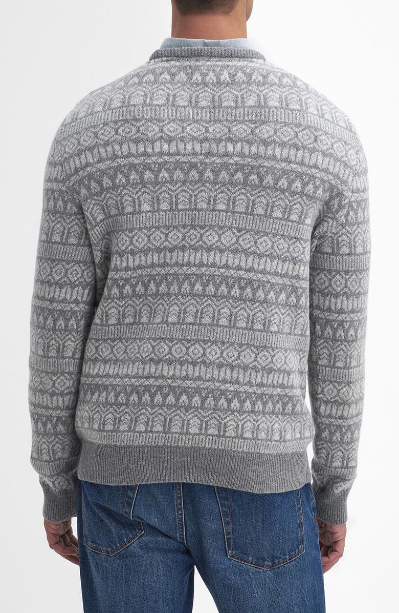 Barbour Stonebeck Fair Isle Wool Sweater, Alternate, color, Grey Marl