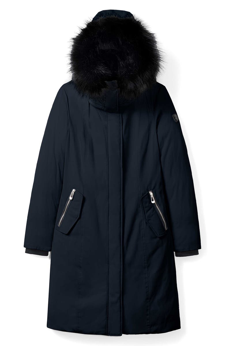 Noize Kristel Faux Fur Hooded Parka, Alternate, color, Navy