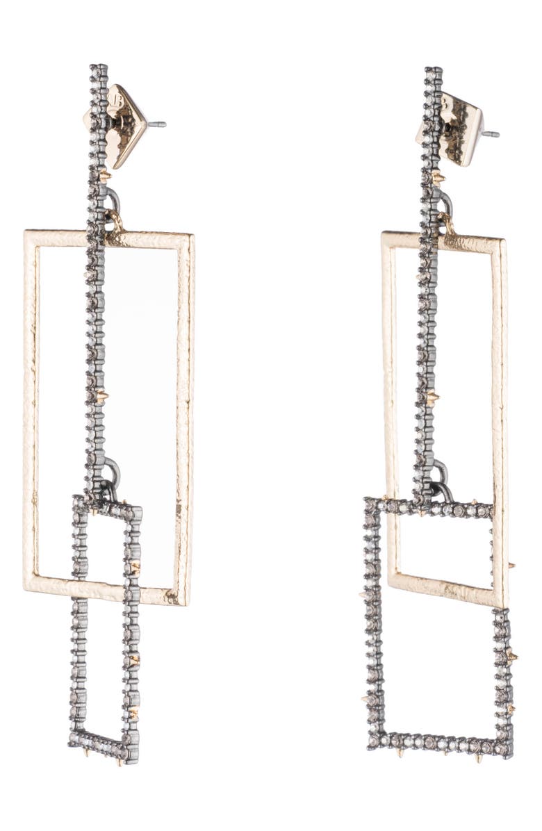 Alexis Bittar Brutalist Butterfly Crystal Encrusted Linear Earrings, Alternate, color, 