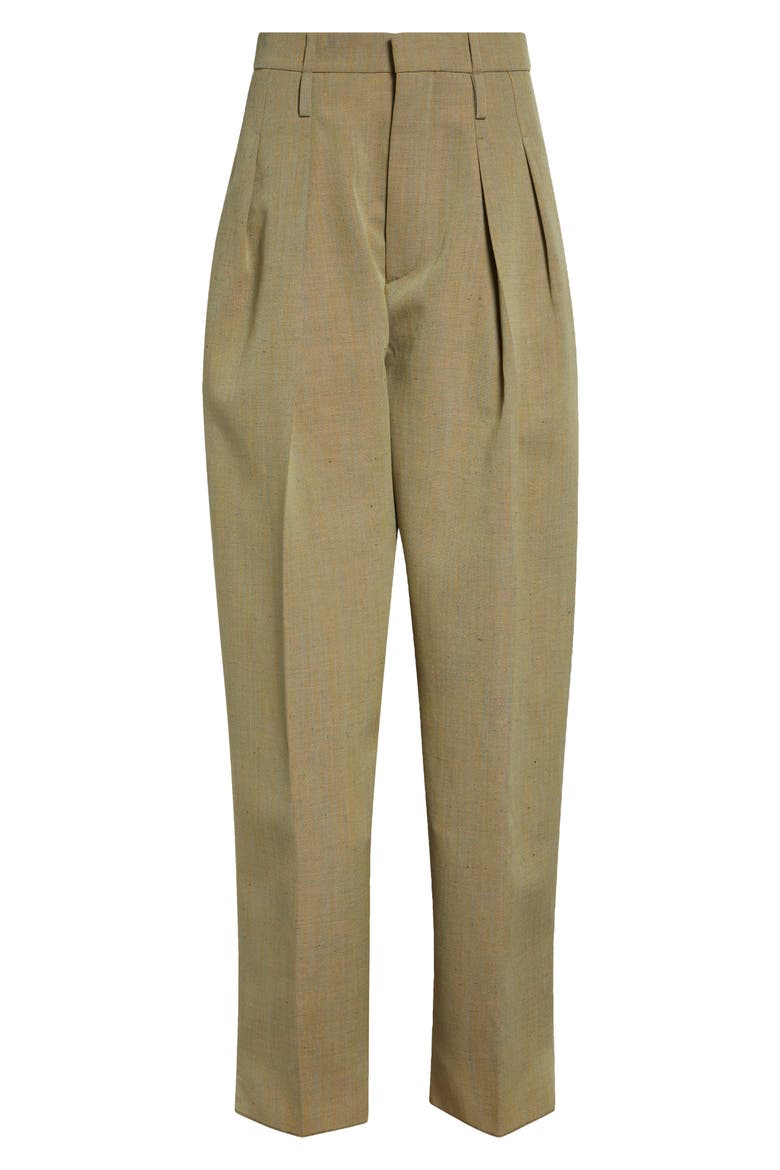 Wool & Linen Blend Pants, Alternate, color, GREEN MELANGE