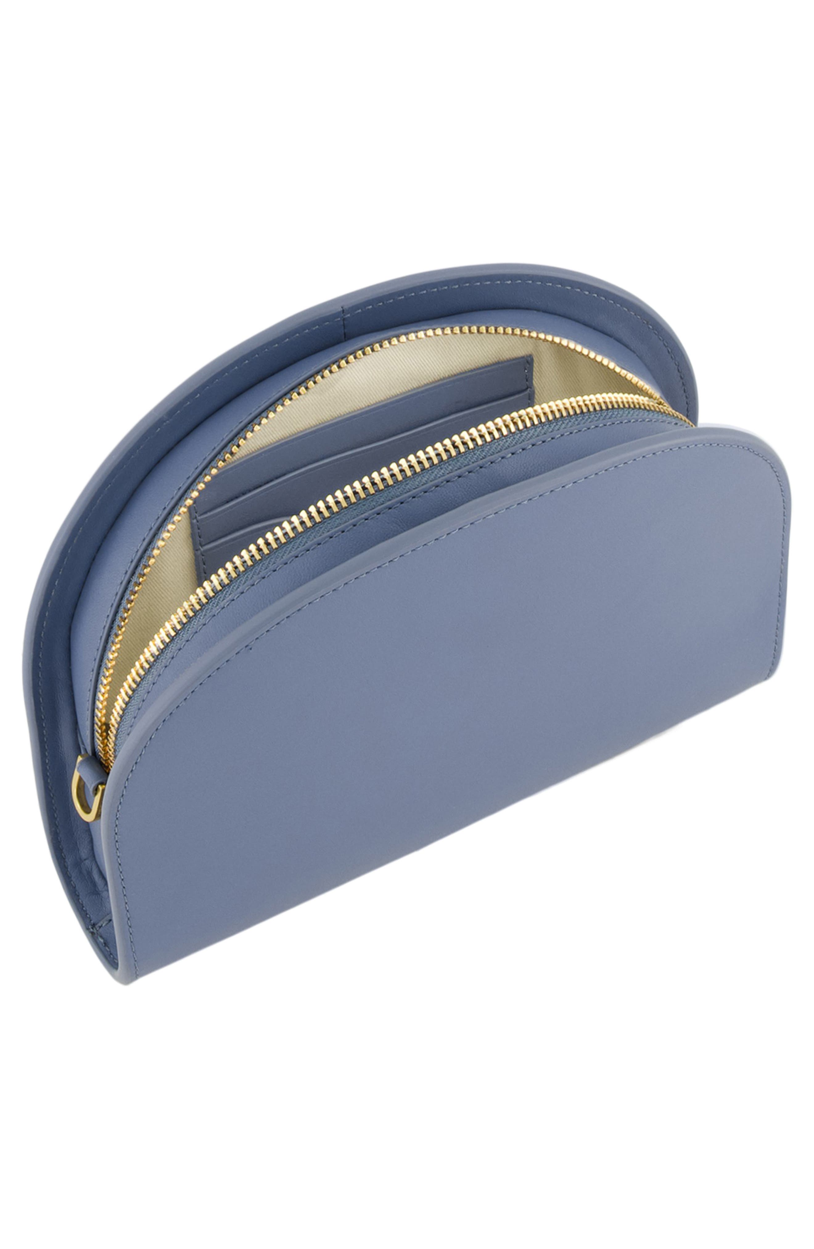 Micro Demma Leather Wallet on a Strap, Alternate, color, AZUL