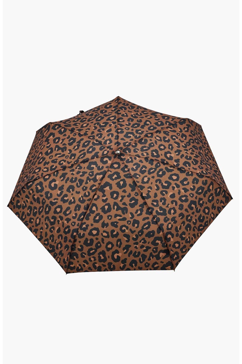 Mini Compact Umbrella, Alternate, color, Leopard