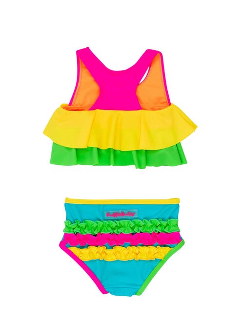 Rufflebutts Upf50 Flounce Bikini In Multi