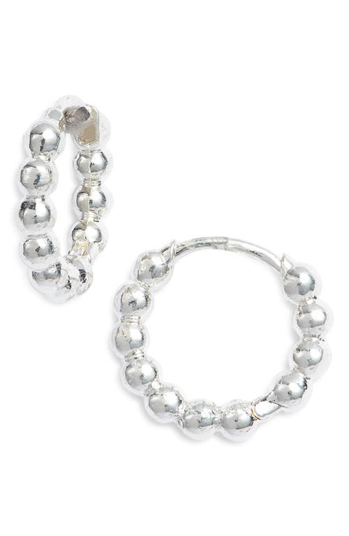 Estella Bartlett Beaded Mini Huggie Hoop Earrings in Silver  product