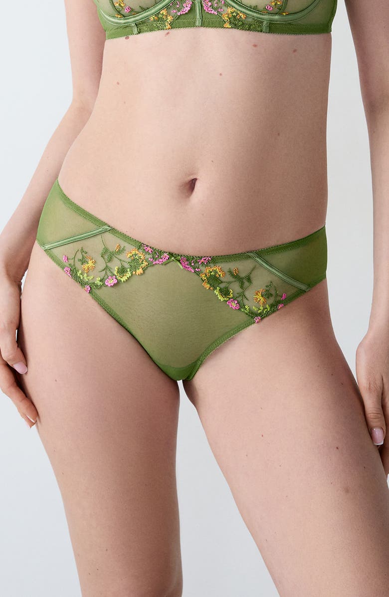Etam Gourmandise Hipster Briefs, Main, color, Green