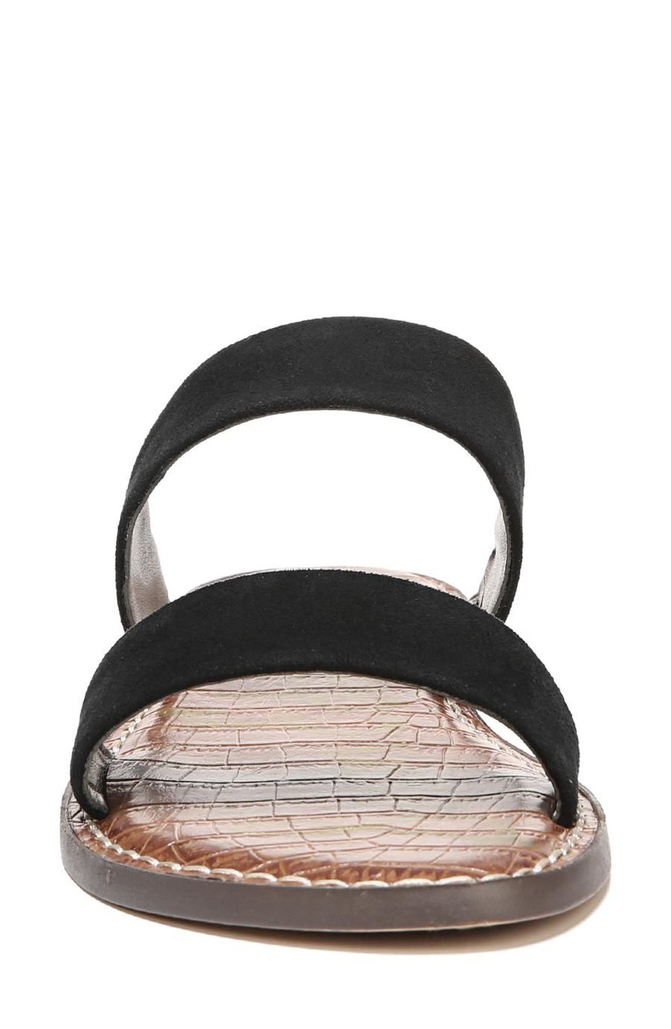 Gala Two Strap Slide Sandal, Alternate, color, BLACK SUEDE