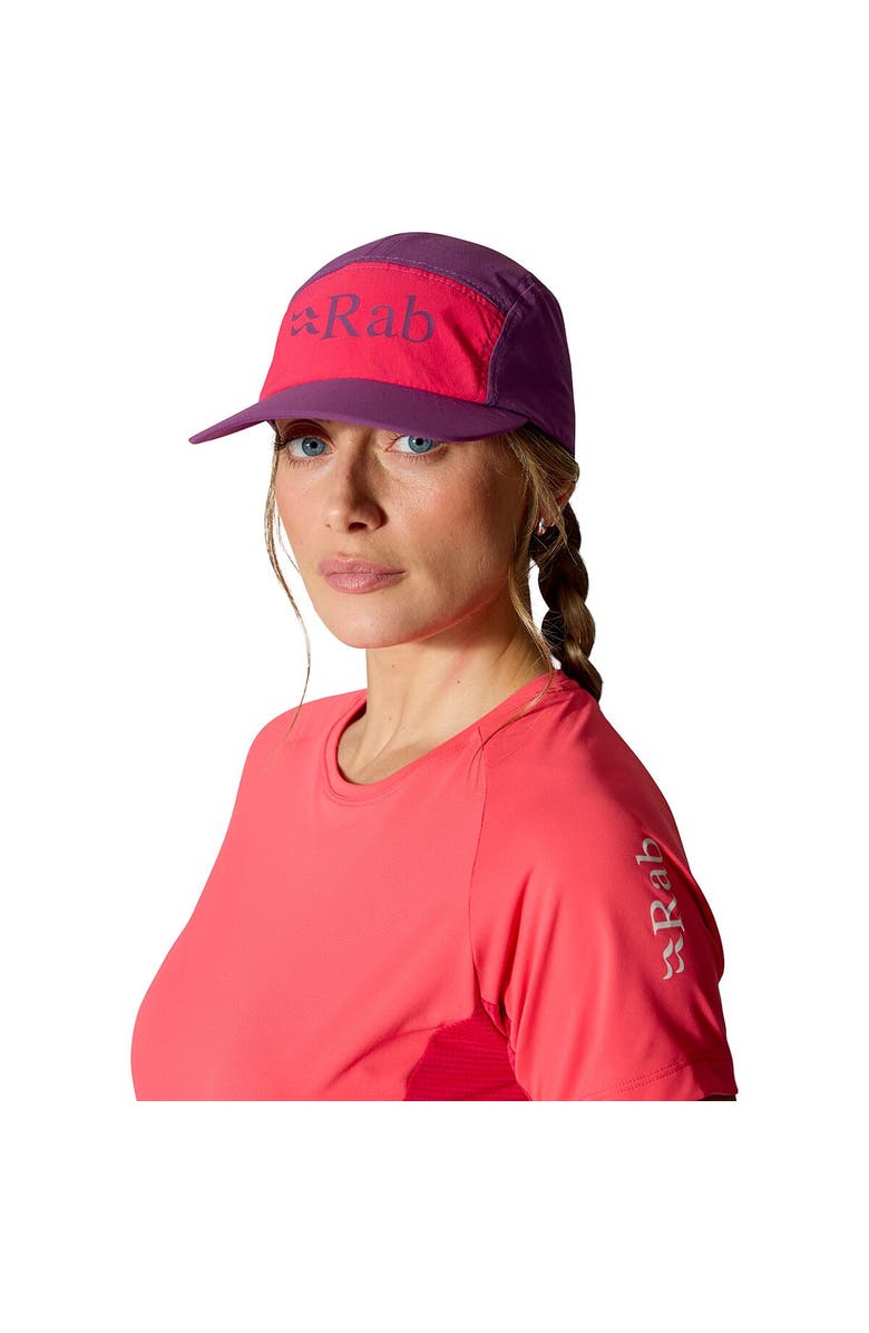 Rab Talus 5-Panel Cap, Alternate, color, Plum/Watermelon