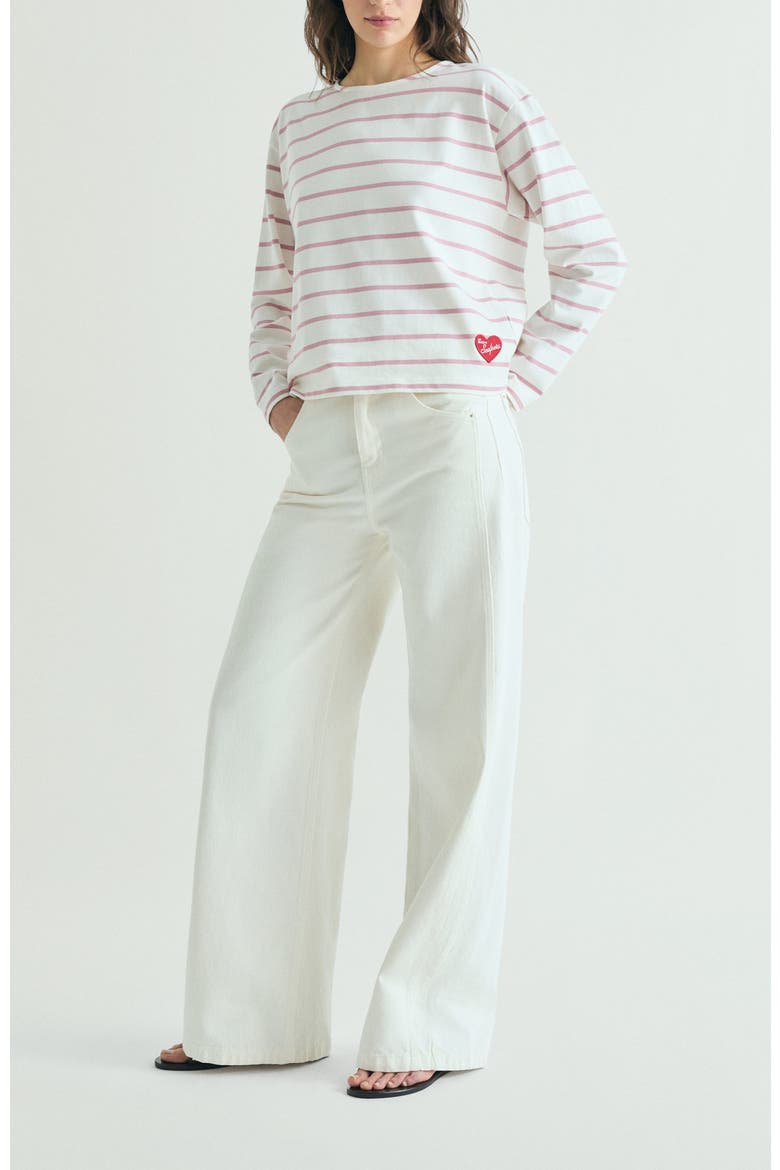 Striped T-shirt Patch, Alternate, color, PinkStripes