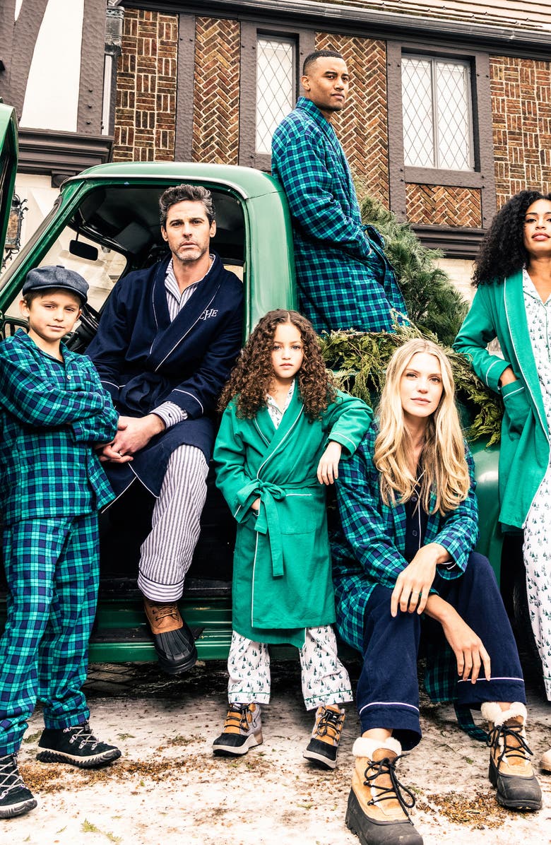 Petite Plume Kids' Highland Tartan Two-Piece Pajamas, Alternate, color, 