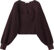 MANGO Rib Knit Tube Top & Bolero Set