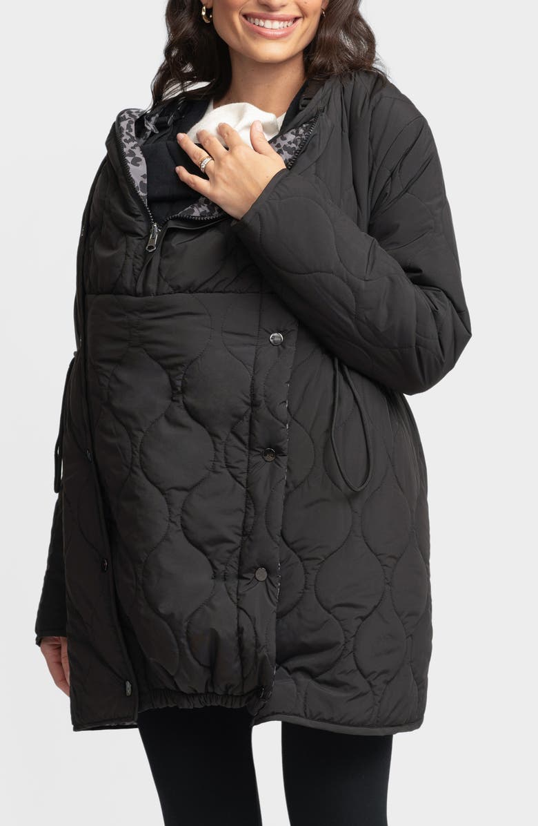 Seraphine Chrissy Reversible Quilted Maternity & Babywearing Jacket, Main, color, 
