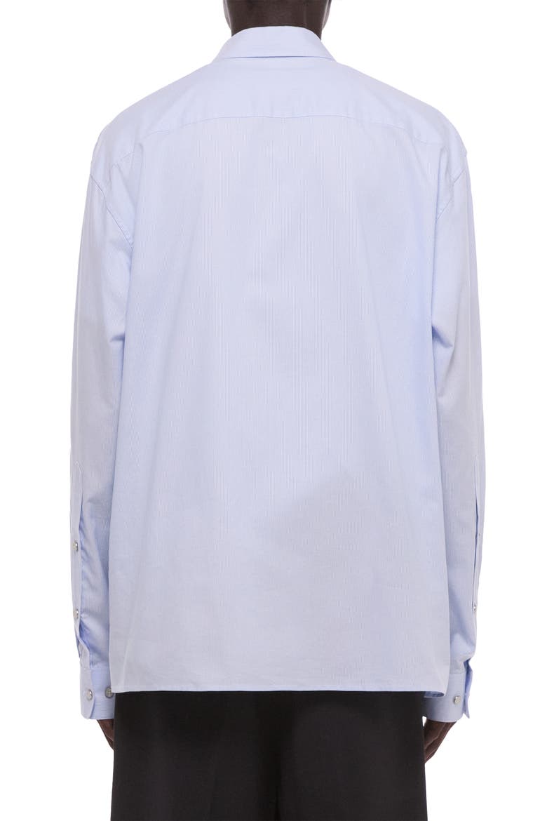 Relaxed Fit Stripe Button-Up Shirt, Alternate, color, LIGHT BLUE