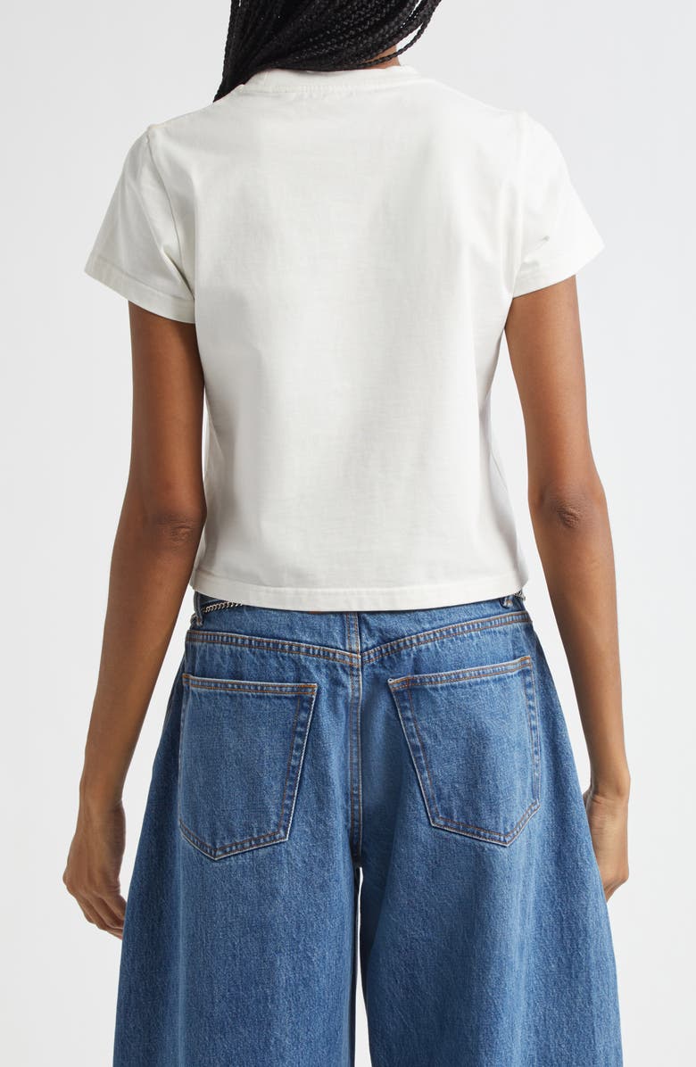 Alexander Wang Shrunken Cotton T-Shirt, Alternate, color, Vintage White