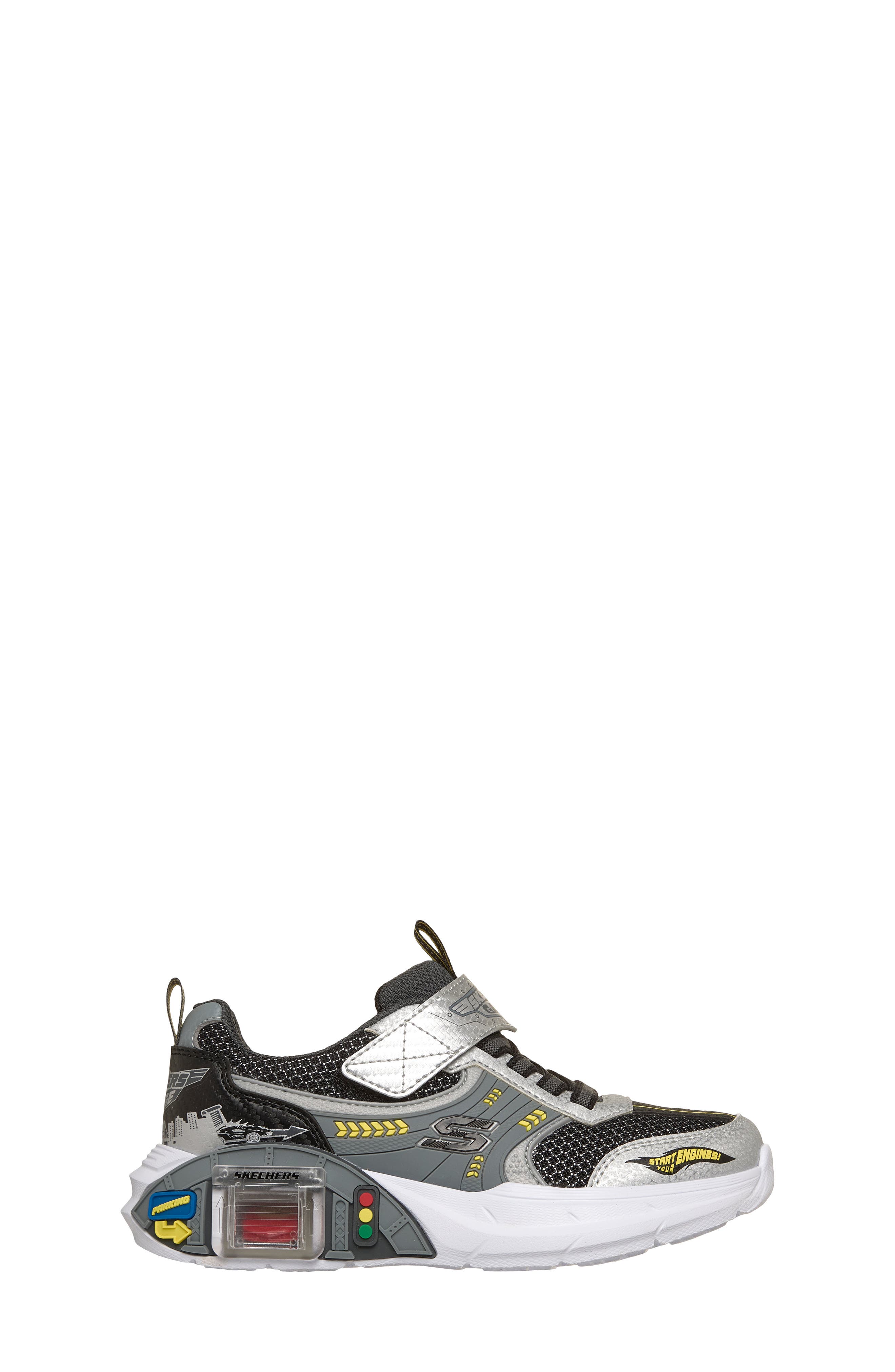 SKECHERS Kids' Garage Sneaker, Alternate, color, Slbk-Silve