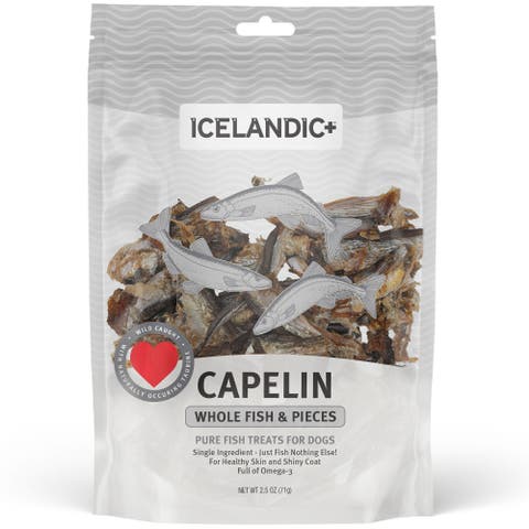Capelin Whole Fish & Pieces Dog Treat 2.5oz Bag