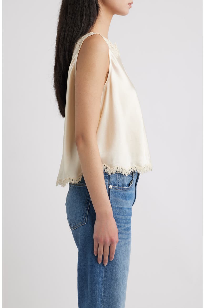 Valerina Silk Lace Top, Alternate, color, CANDLELIGHT