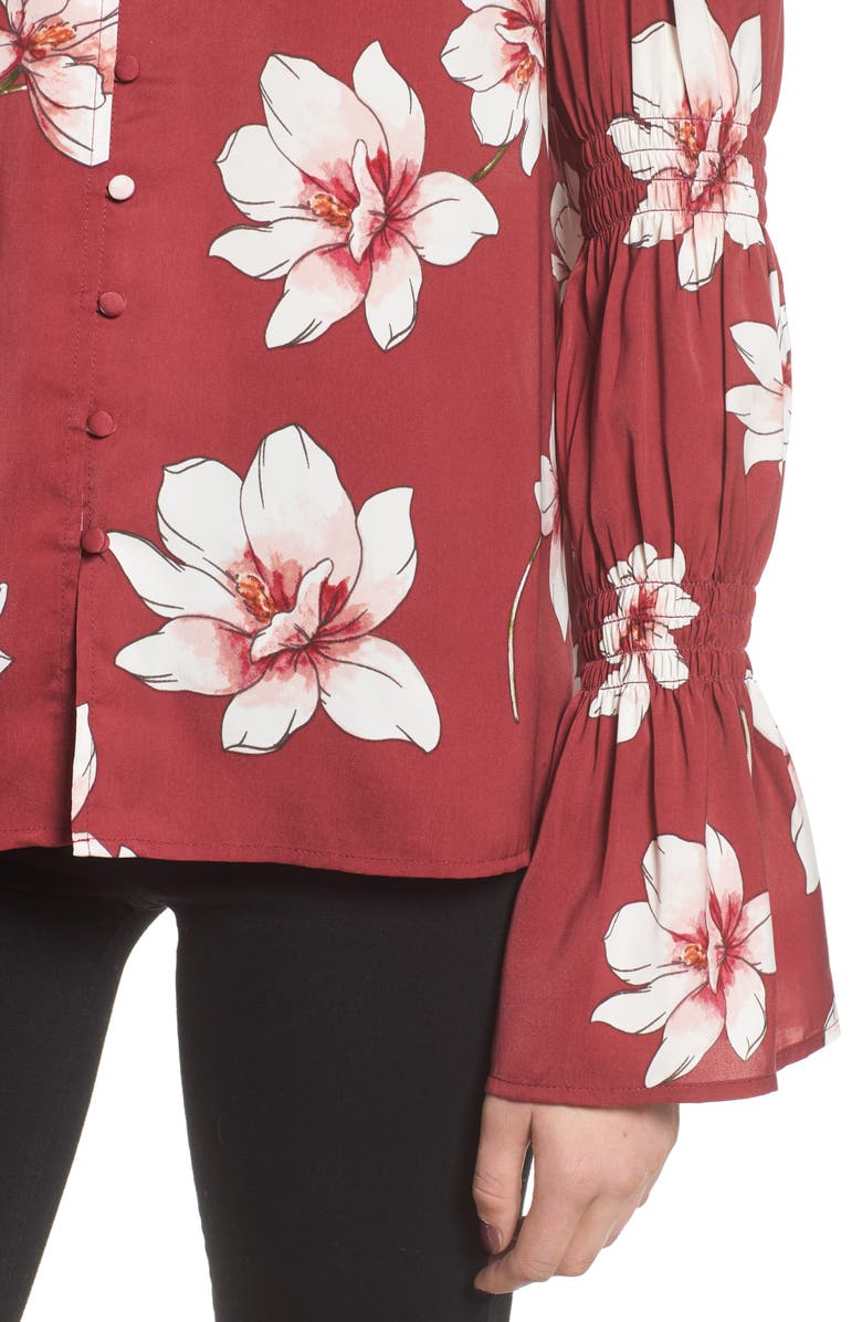 cupcakes and cashmere Floral Print Blouse, Alternate, color,