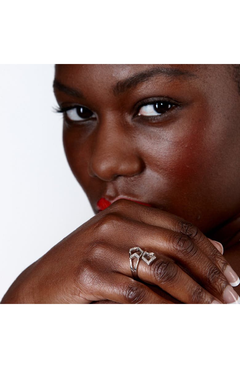 Lucy Quartermaine Art Deco Tie Ring, Alternate, color, Sterling Silver