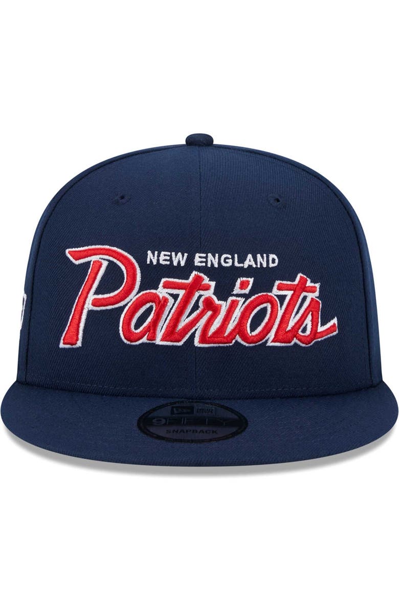 New Era Men's New Era Navy New England Patriots Main Script 9FIFTY Snapback Hat, Alternate, color, Navy