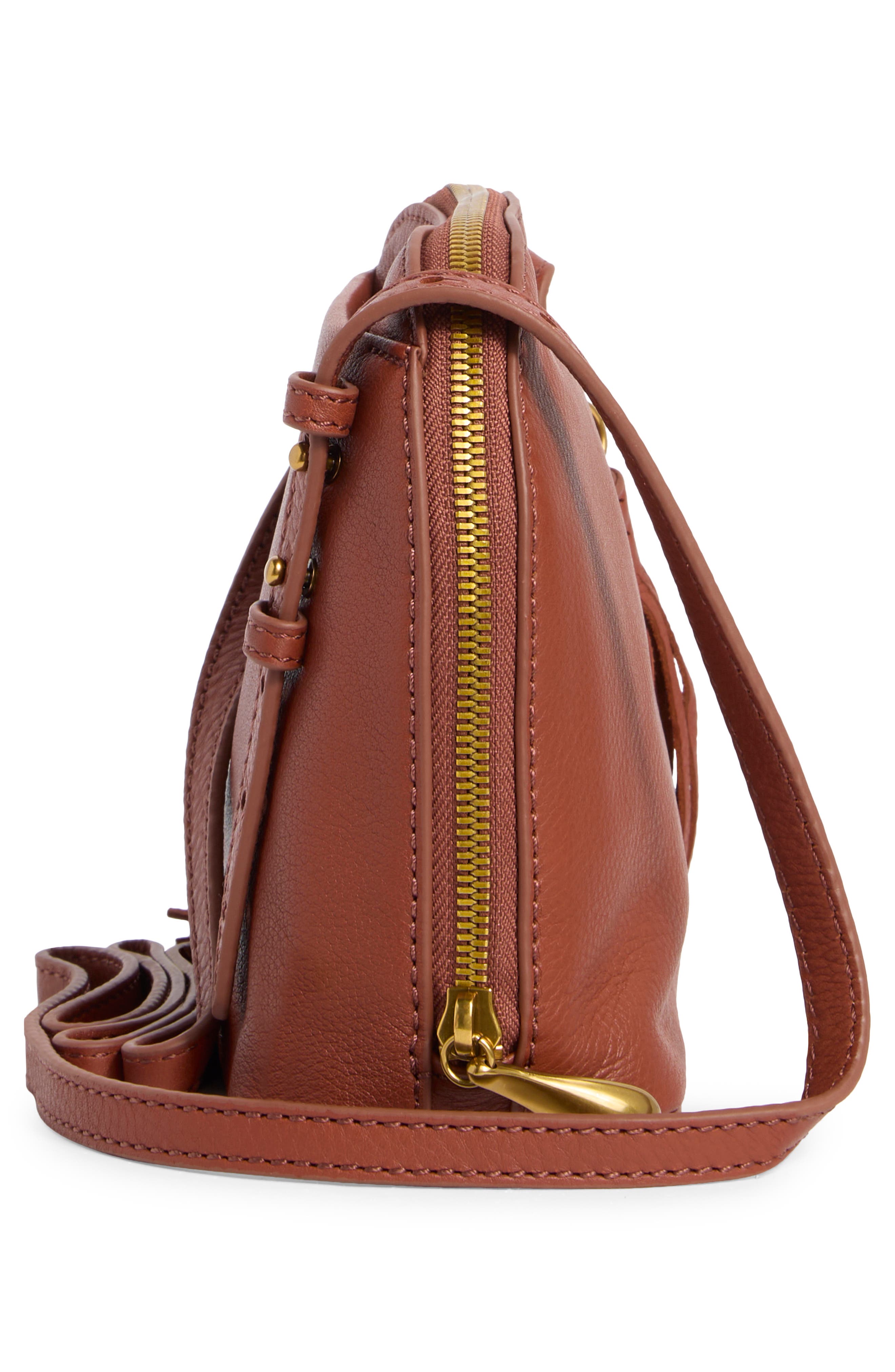 HOBO Nash Calfskin Leather Crossbody Bag, Alternate, color, Rust