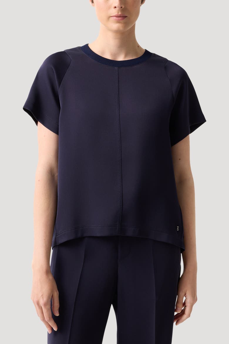 Dakota Satin Shirt, Alternate, color, Navy blue
