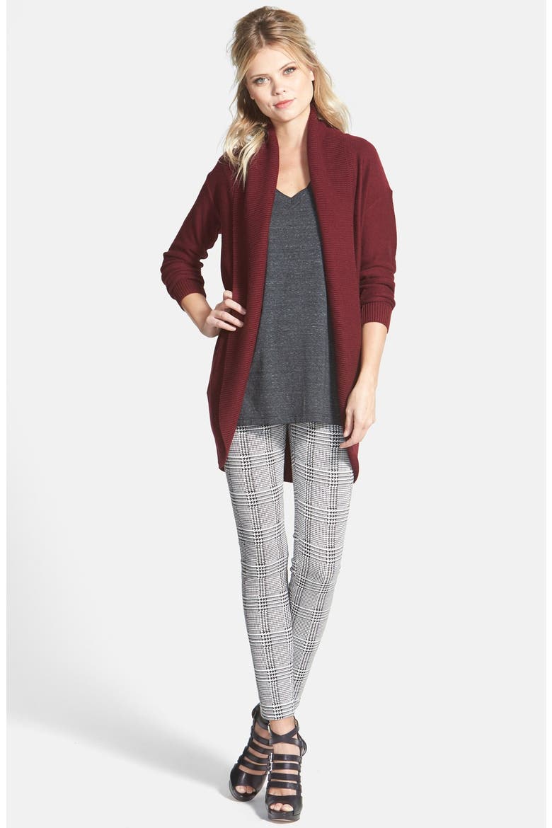 Oversized Cocoon Cardigan, Alternate, color, RED MAHOGANY