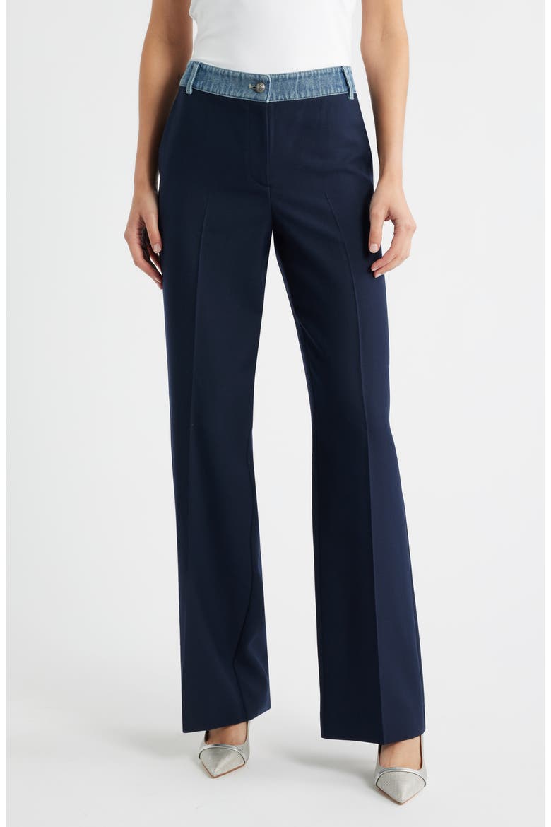 Poe Denim Contrast Pants, Main, color, NAVY