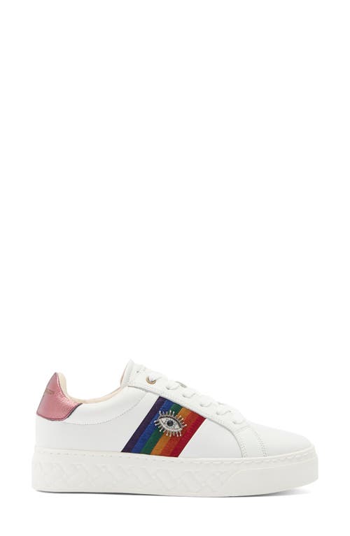 Kurt Geiger London Brixton Evil Eye Low Top Sneaker In White