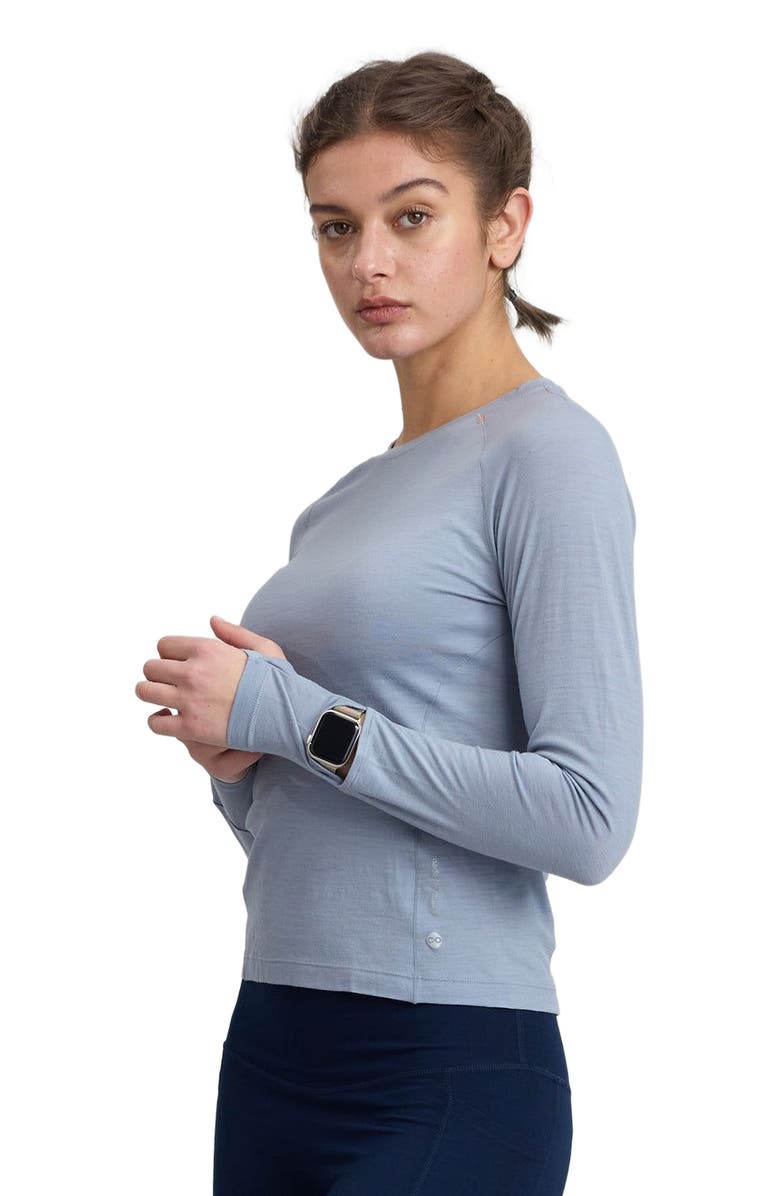 COZY ZERO Women's 100% Merino Running L/S Watch Window, Alternate, color, Gray