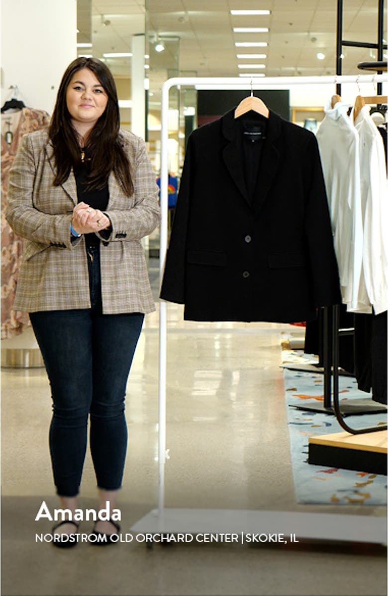 Curved Lapel Stretch Cotton Blazer, sales video thumbnail