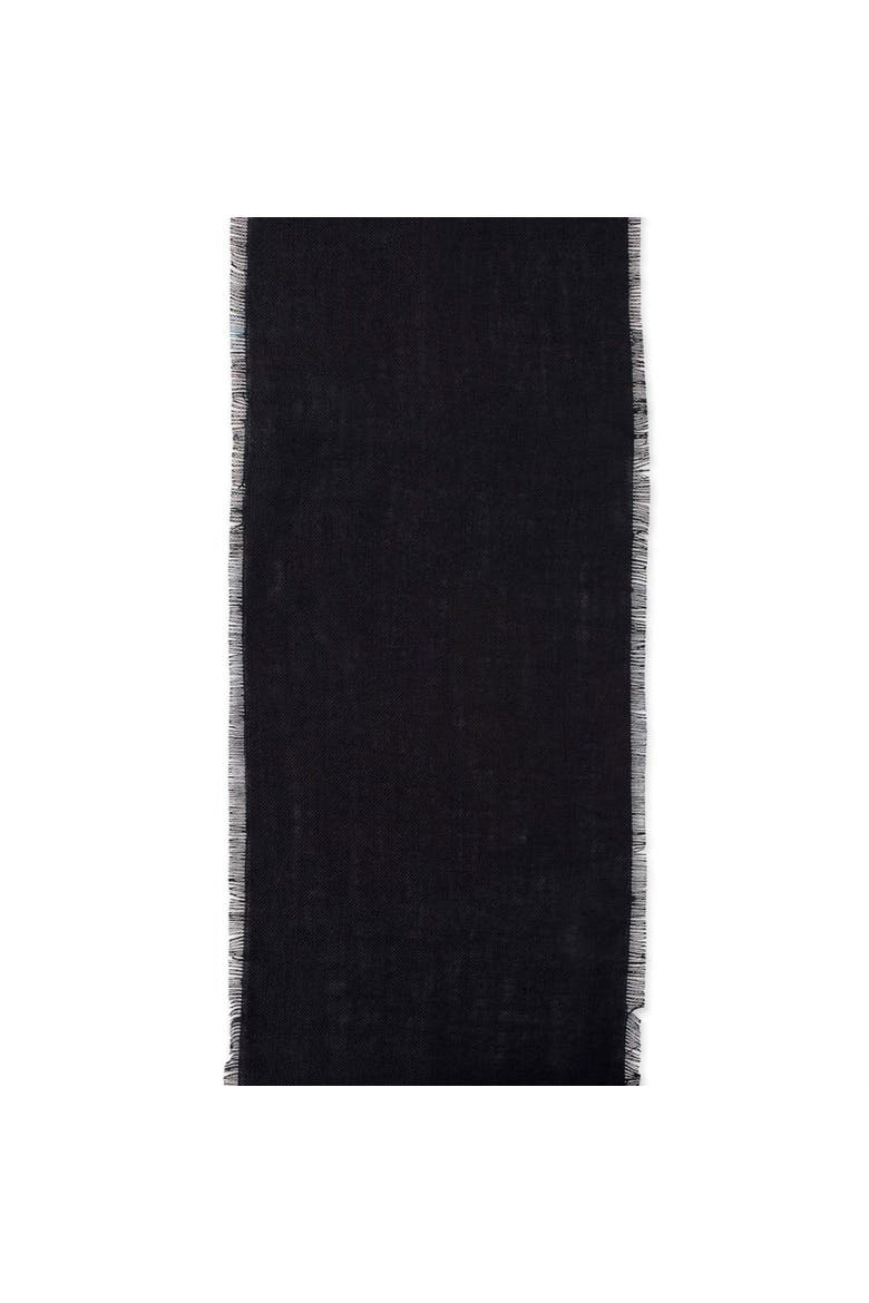 Black Jute Table Runner, Alternate, color, Black