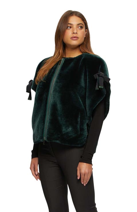 Shearling Lamb Jacket, Short Sleeve