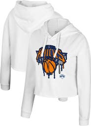 Stadium Essentials Women's Stadium Essentials White New York Knicks Ice Cream Cropped Hoodie