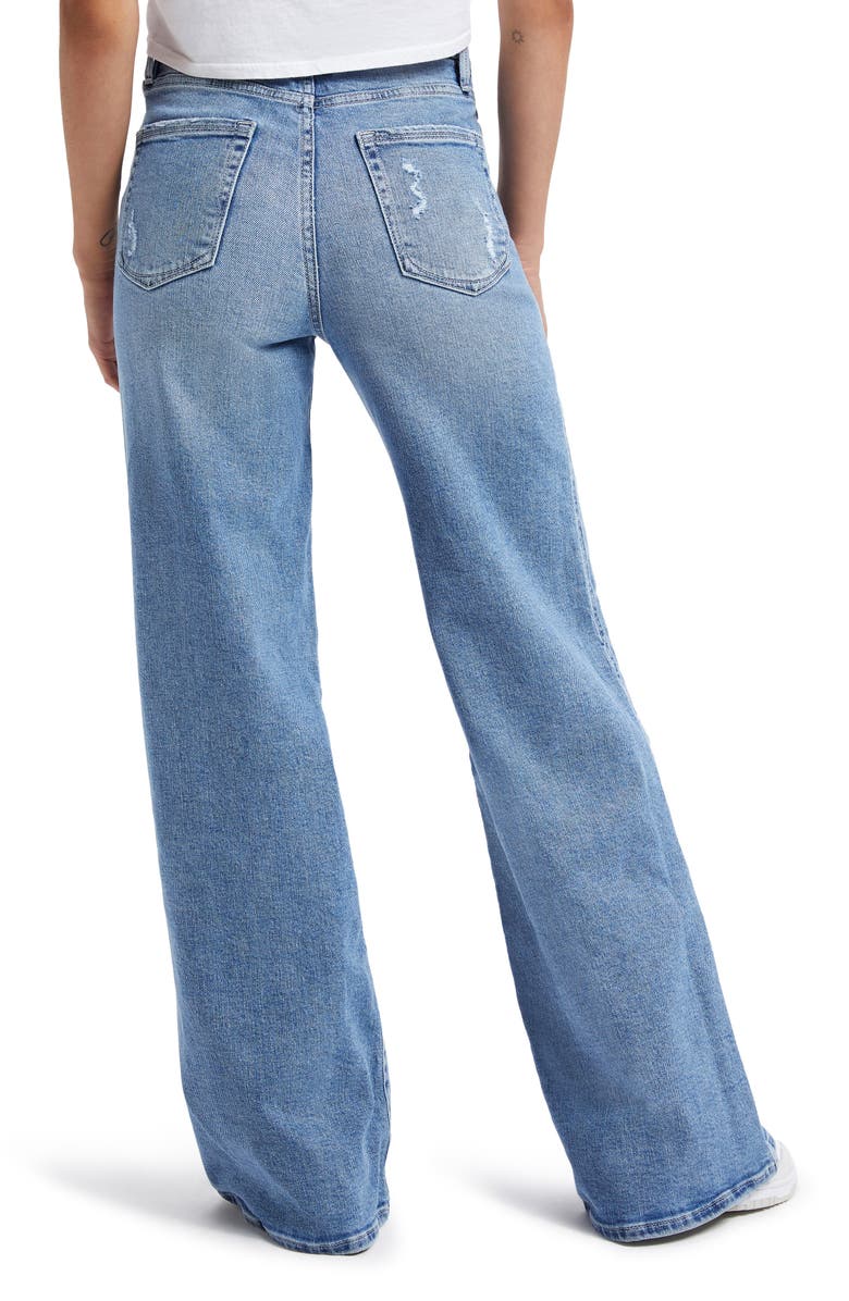 Good American Good Skate High Waist Wide Leg Jeans, Alternate, color,