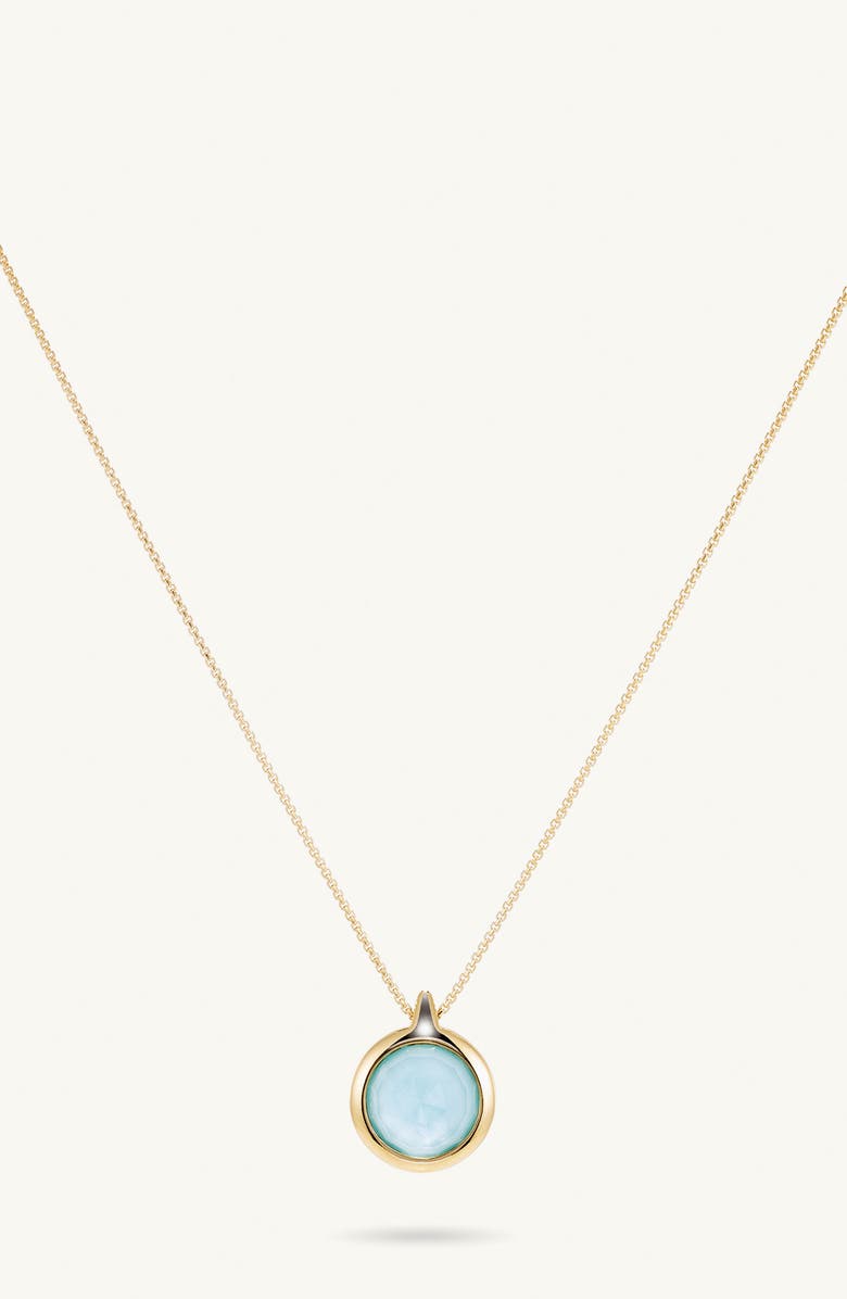 Dean Davidson Ipanema Stone Pendant Necklace, Alternate, color, Irid Pearl/ Turq/ Gold
