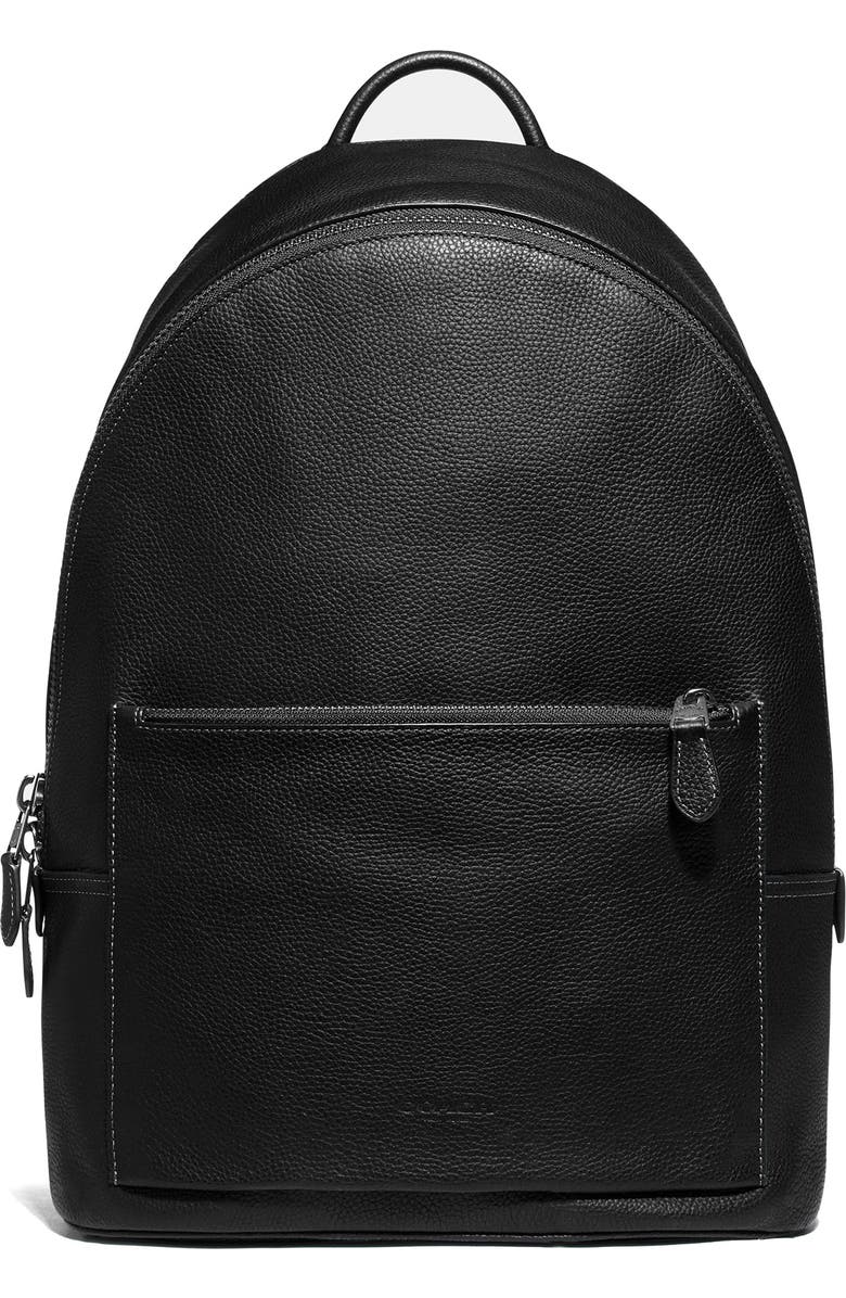COACH Metropolitan Polished Pebble Leather Backpack, Main, color,
