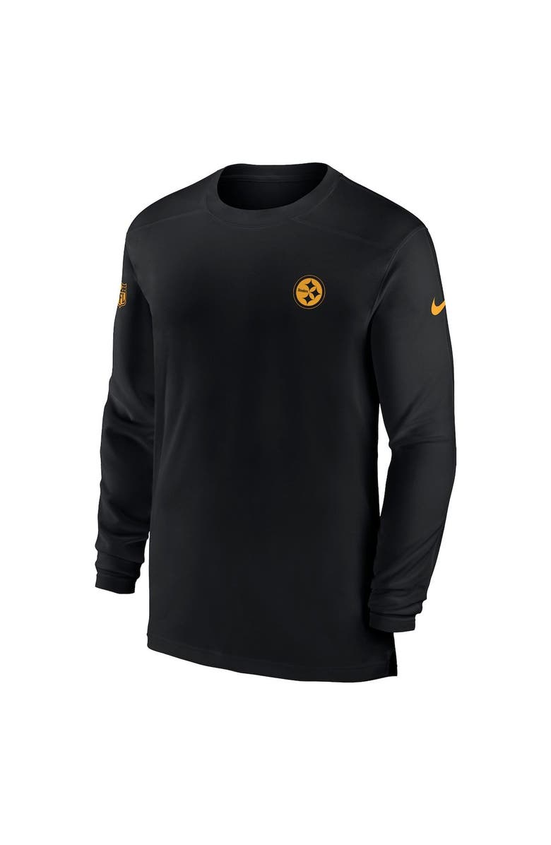 Nike Men's Nike Black Pittsburgh Steelers Sideline Coach Performance Long Sleeve T-Shirt, Alternate, color, 