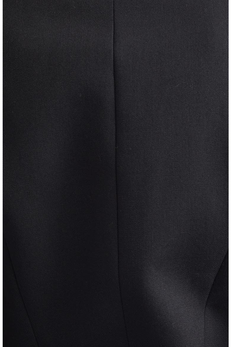 Double Breasted Wool Blazer, Alternate, color, BLACK